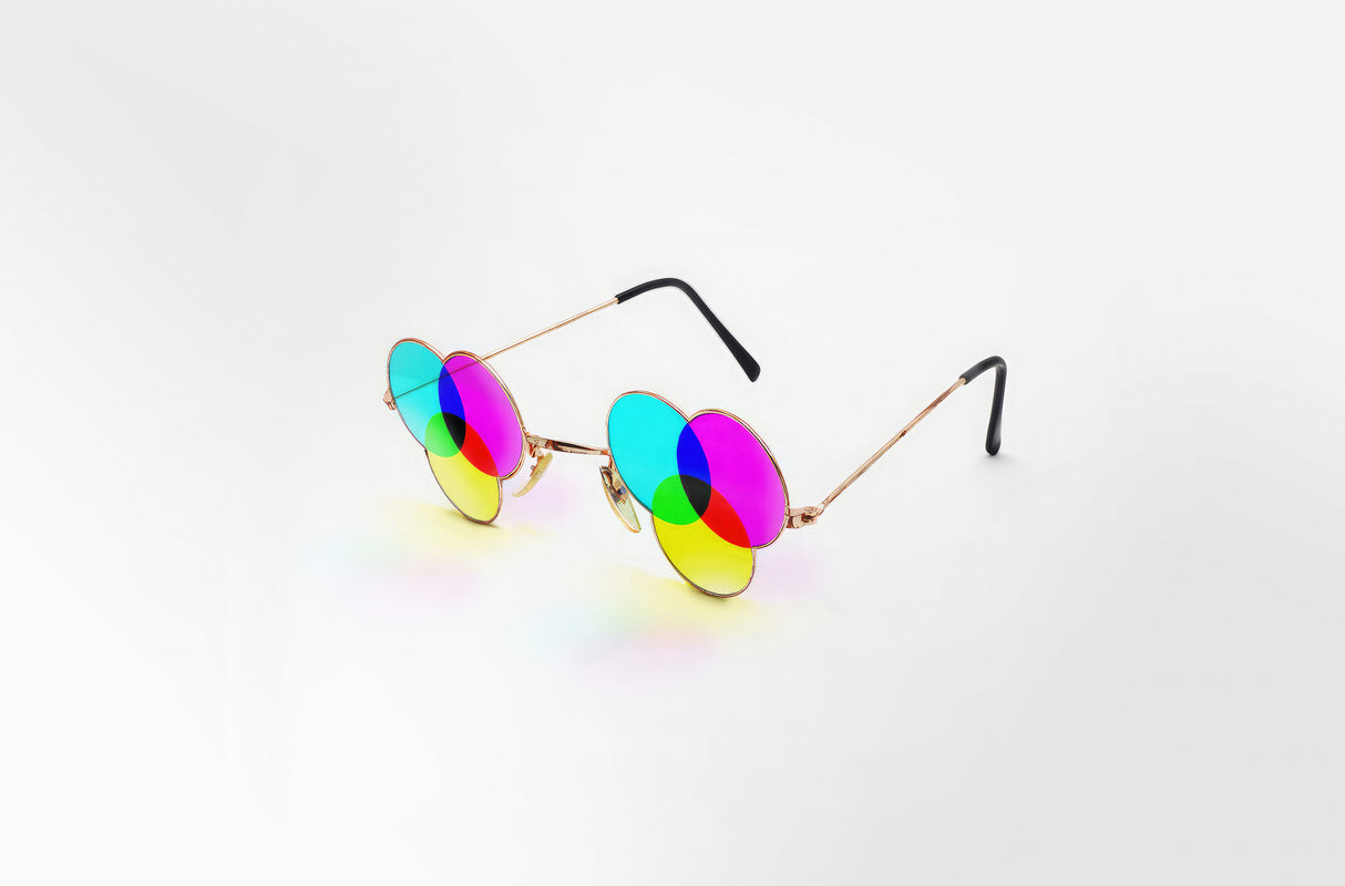 Cmyk Glasses Poster och Canvastavla
