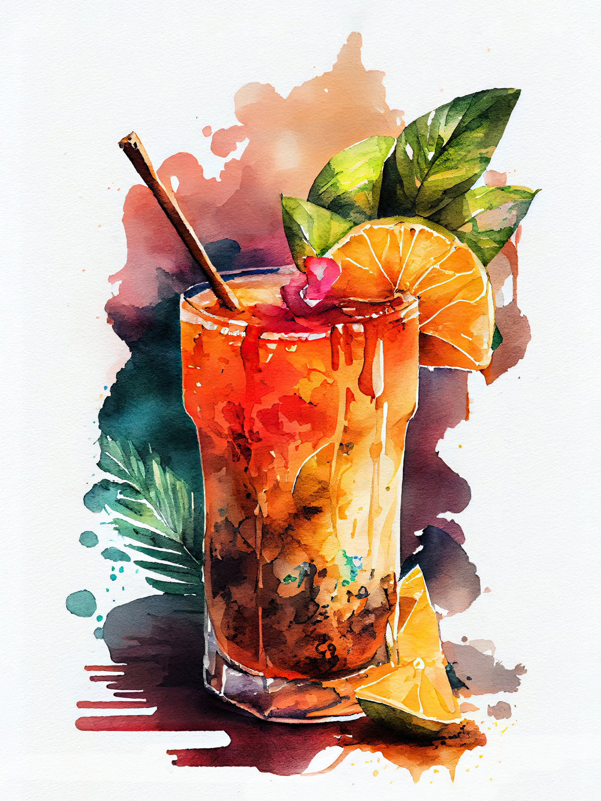 Drinks cocktail Poster och Canvastavla