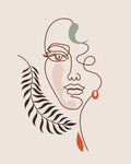 Line Face No2 Poster och Canvastavla