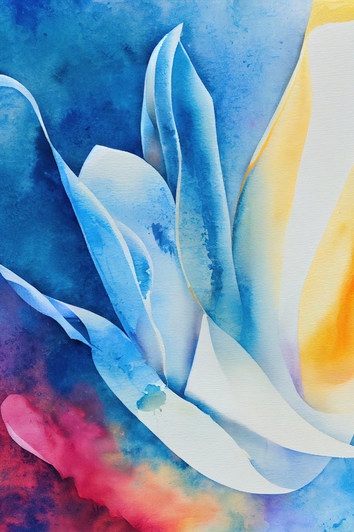 Nature Inspired Abstract Watercolor  (Day 28) Poster och Canvastavla
