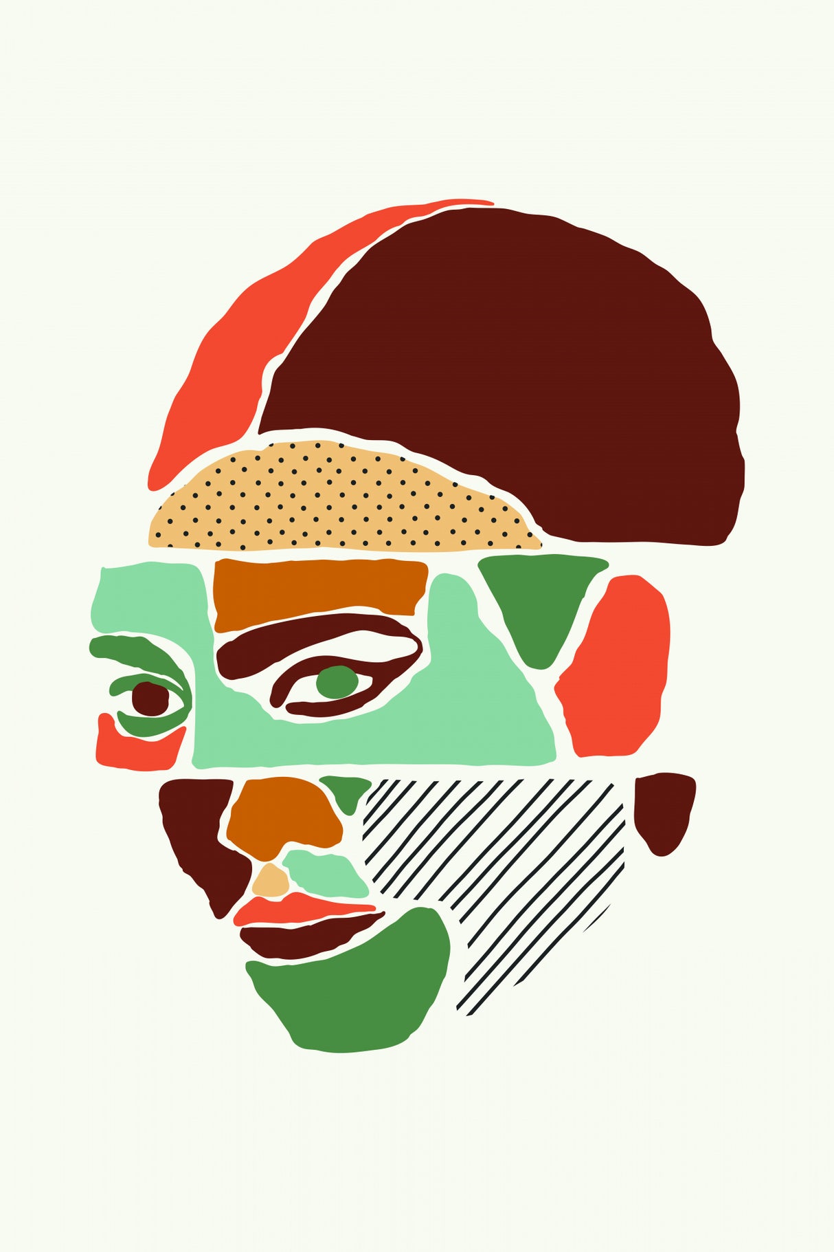 Color Abstract Faces #1 Poster och Canvastavla