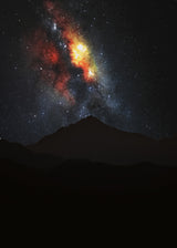 Milky Way Mountain Poster och Canvastavla