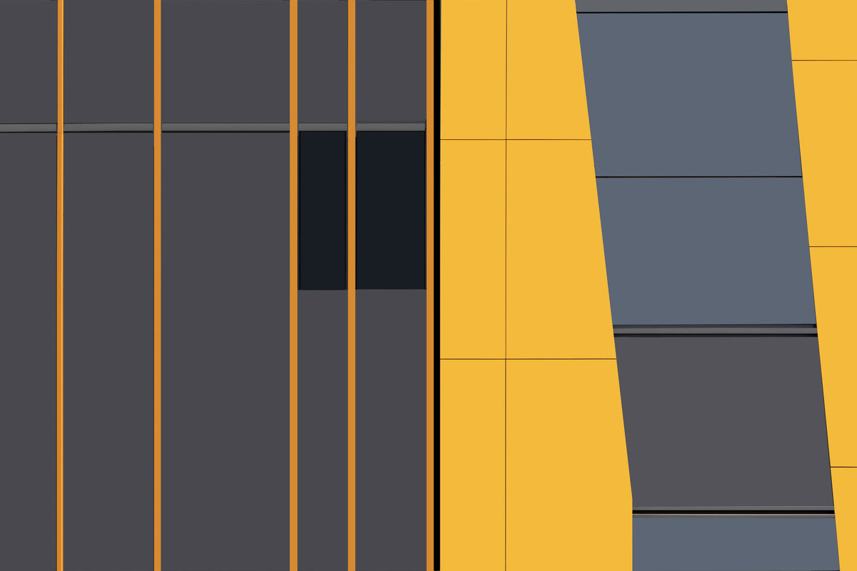 Yellow in Abstract Poster och Canvastavla