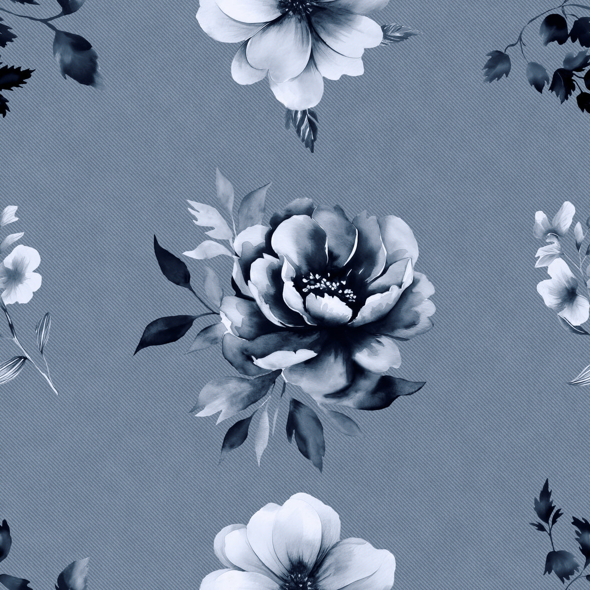 Denim Floral 2 4 Poster och Canvastavla