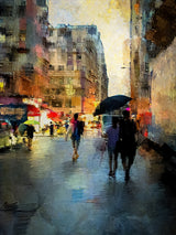 Hong Kong street scene Poster och Canvastavla