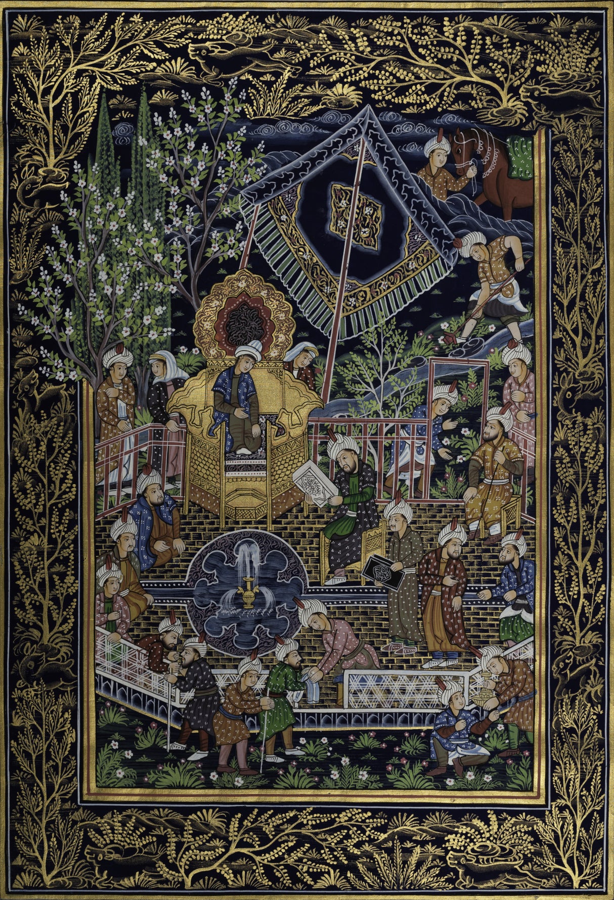 INDO-PERSIAN MINIATURE PAINTING Poster och Canvastavla