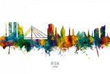 Riga Latvia Skyline Poster och Canvastavla