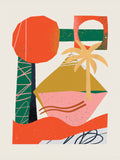 Abstract Beach Collage Poster och Canvastavla