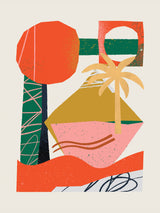 Abstract Beach Collage Poster och Canvastavla