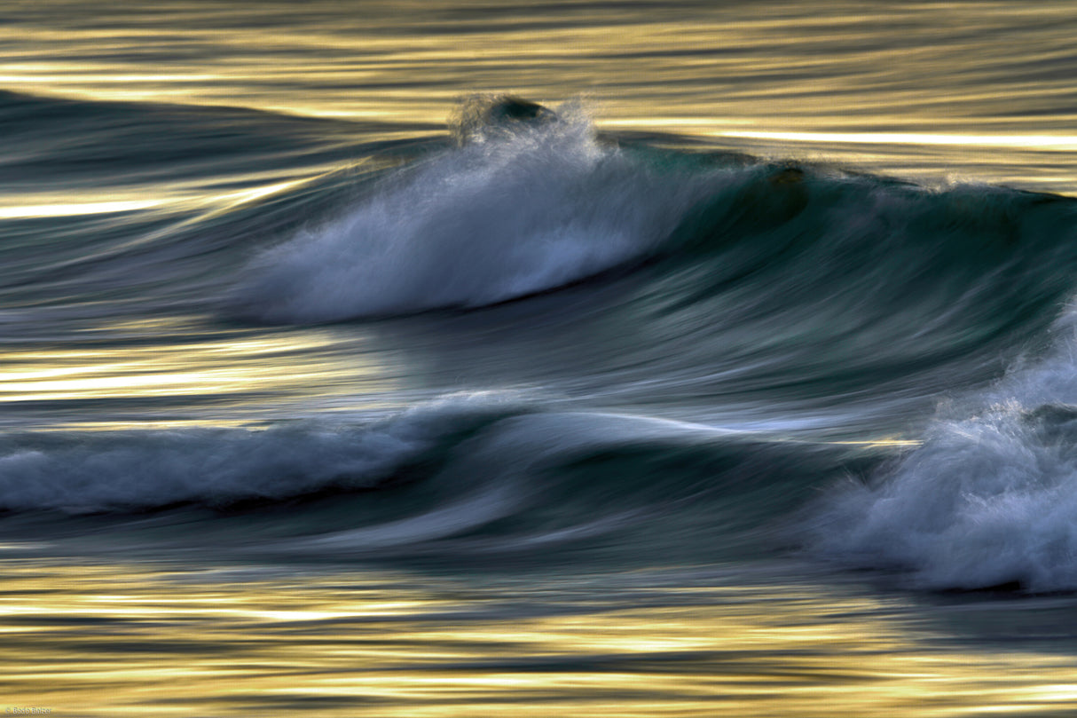 Waves in evening light Poster och Canvastavla