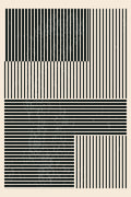 Black and White Geometric Shapes #4 Poster och Canvastavla