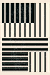 Black and White Geometric Shapes #4 Poster och Canvastavla
