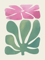 Watercolor Pink Floral Poster och Canvastavla