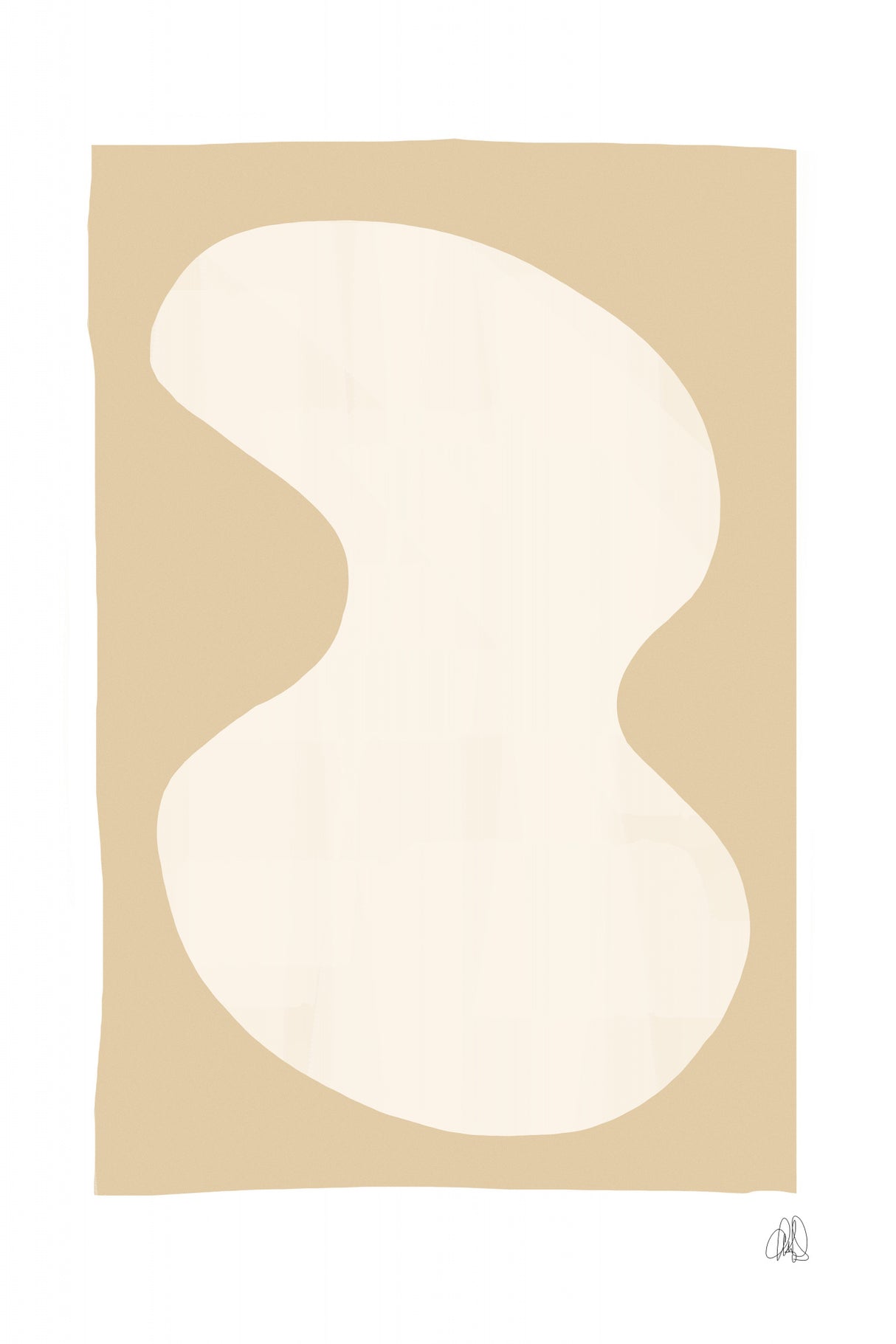 Yellow Blob Poster Poster och Canvastavla