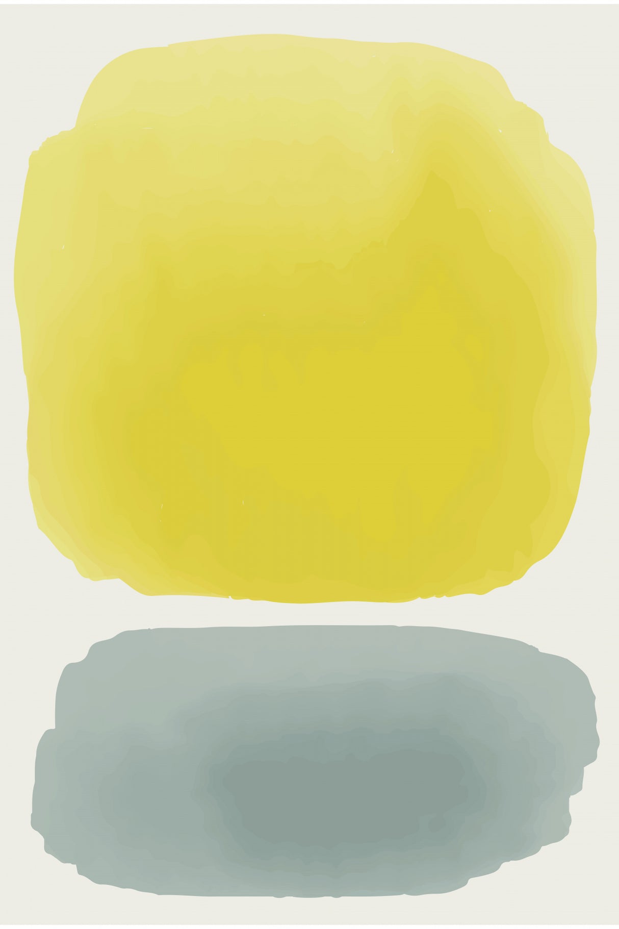 Black and Yellow Watercolor #3 Poster och Canvastavla