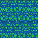 Tribal Triangles Shapes Turquoise Lime Poster och Canvastavla