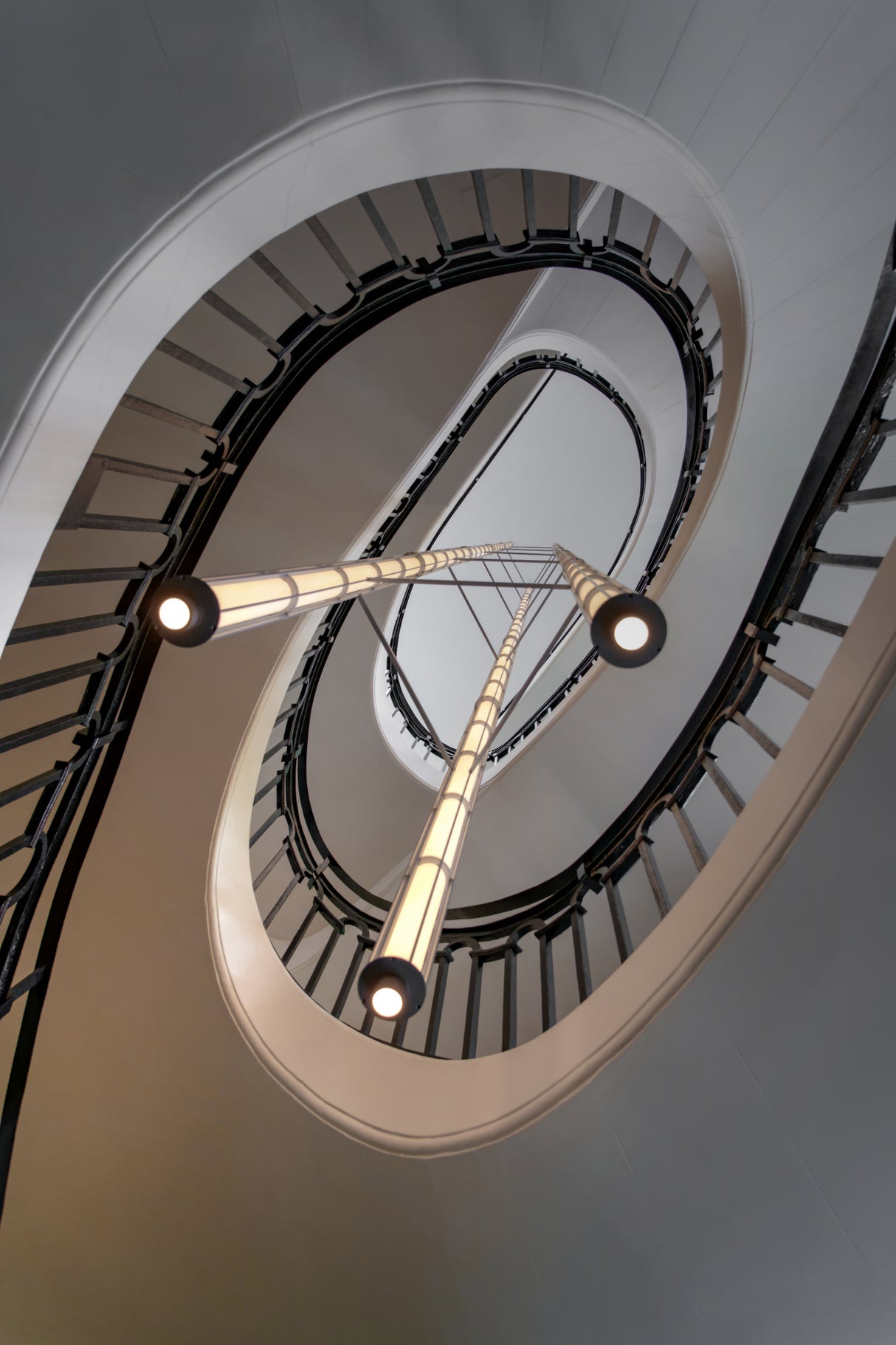 Stairs with lights Poster och Canvastavla