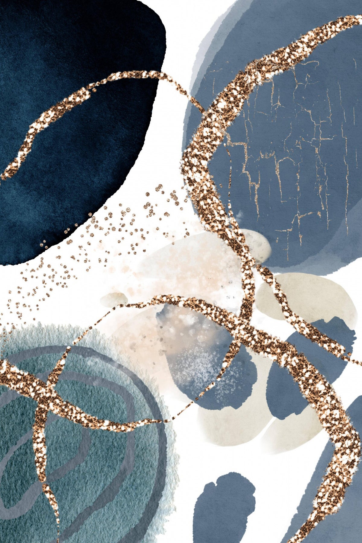 Denim Blue Poster och Canvastavla