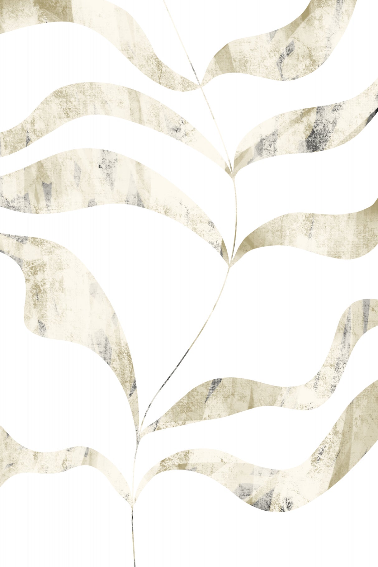 Textured Leaves Poster och Canvastavla