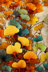 Ginko Biloba leaves 1 Poster och Canvastavla
