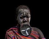 Mursi tribe woman, Omo River Valley, Ethiopia Poster och Canvastavla