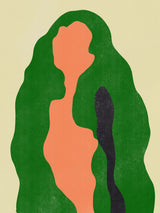 Green Hair Girl Poster och Canvastavla