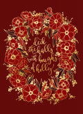 Deck the halls - red Poster och Canvastavla