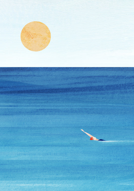 Sea Swim Poster och Canvastavla