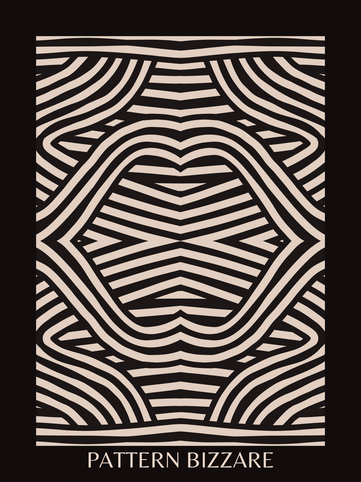 Black Pattern Bizarre Poster och Canvastavla