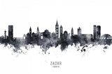 Zadar Croatia Skyline Poster och Canvastavla
