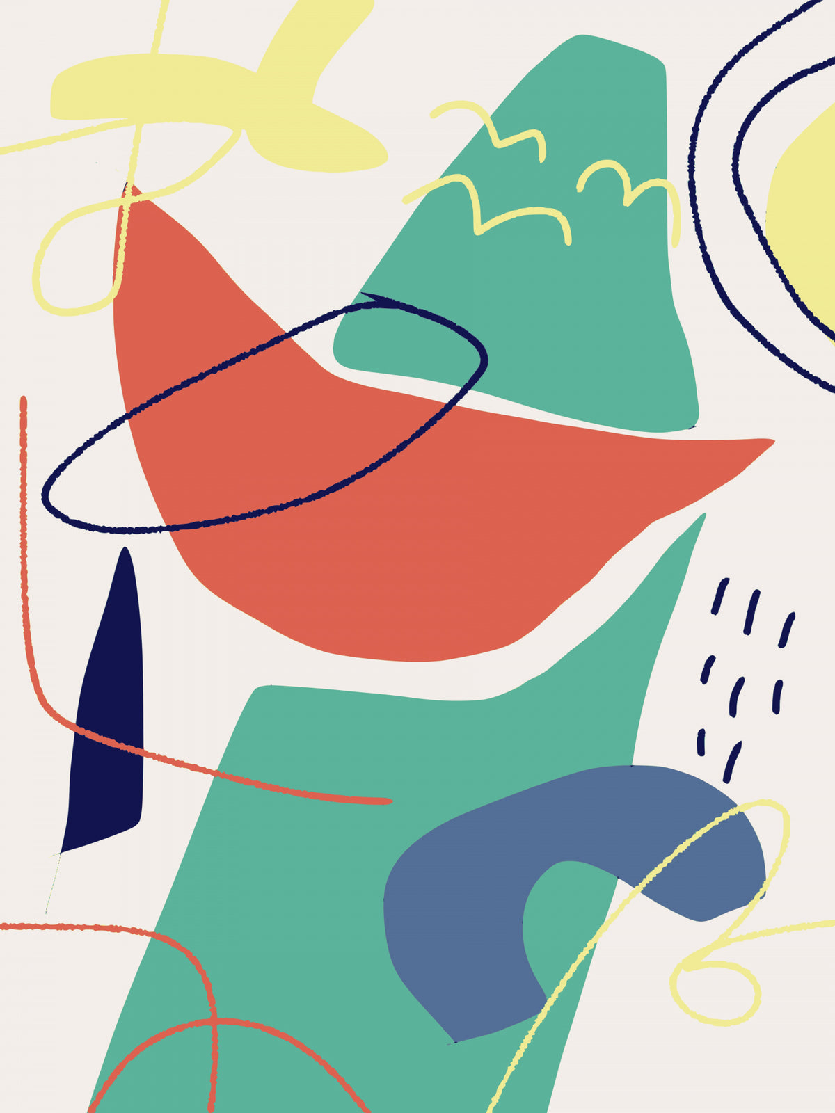 Colorful Abstract Watermelon Poster och Canvastavla