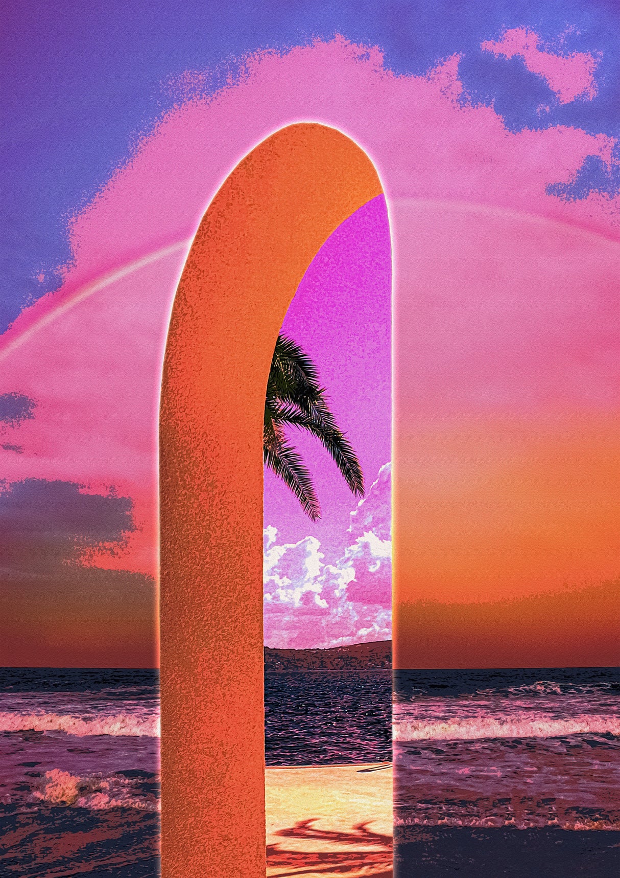 Portal Vaporwave Poster och Canvastavla