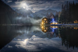 The Moon rises from the mountain Poster och Canvastavla