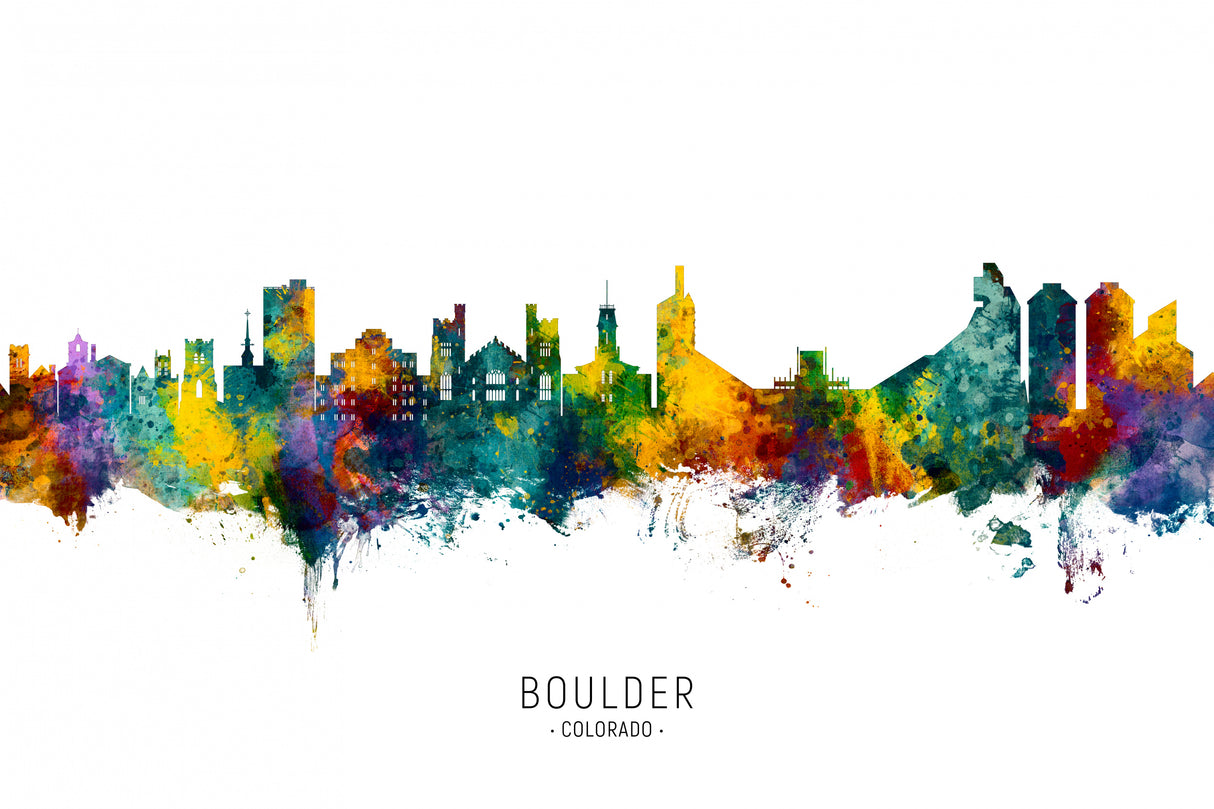 Boulder Colorado Skyline Poster och Canvastavla