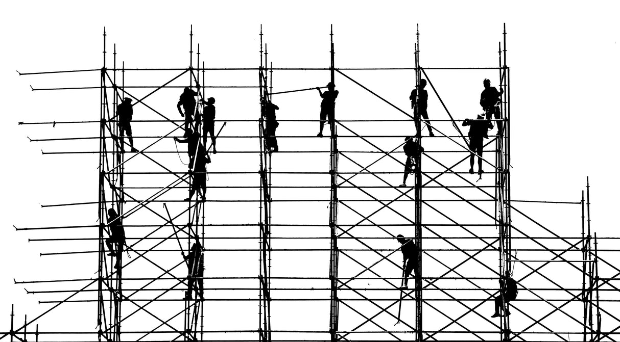 Construction silhouette Poster och Canvastavla