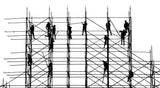 Construction silhouette Poster och Canvastavla