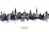 Lüneburg Germany Skyline Poster och Canvastavla