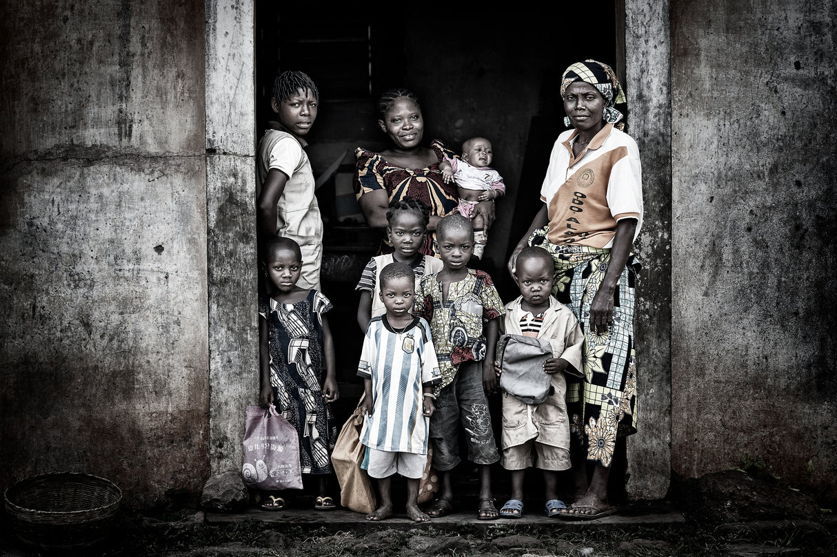 At a school in Benin. Poster och Canvastavla