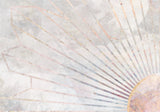 Gold geometric sun rays mural concrete Poster och Canvastavla