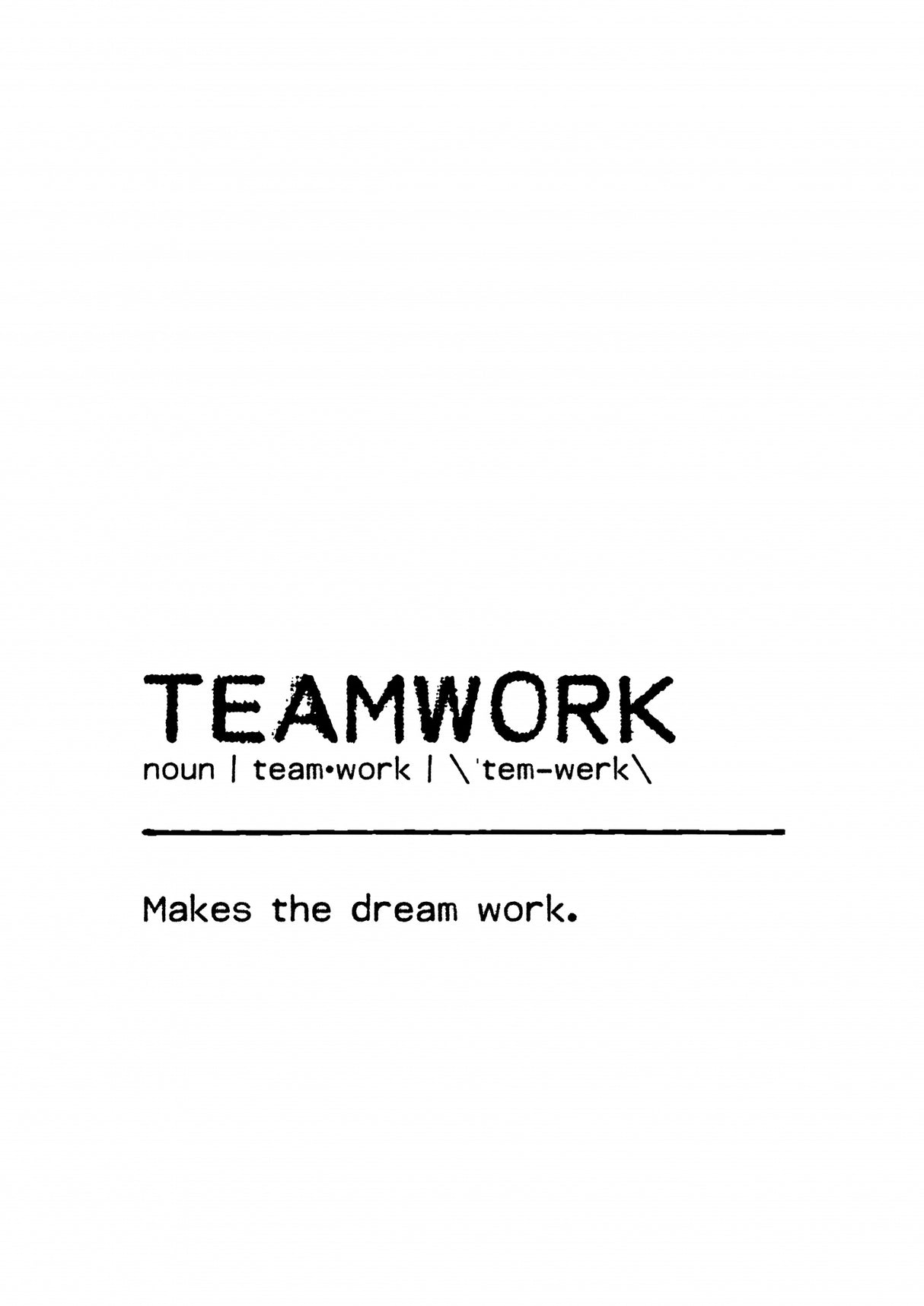 Quote Teamwork Poster och Canvastavla