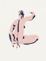 Seated Nude Back View Poster och Canvastavla