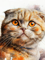 Cat watercolor painting animal Poster och Canvastavla