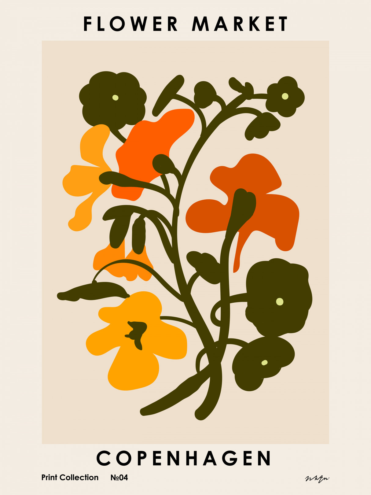 Flower Market. Copenhagen Poster och Canvastavla