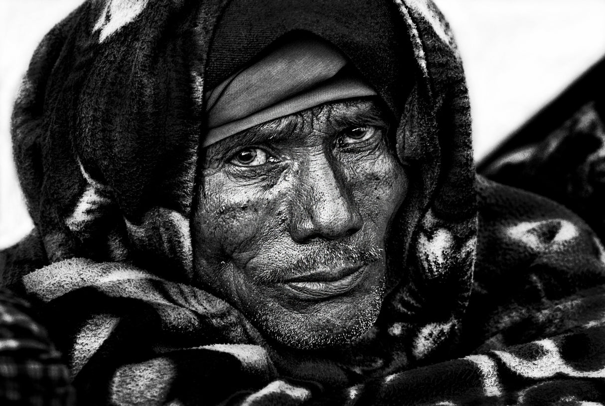 Waiting for a free eye check-up and screening-II - Netra Kumbh - Prayagraj-India Poster och Canvastavla
