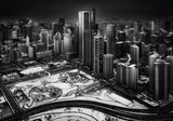 aerial chicago Poster och Canvastavla