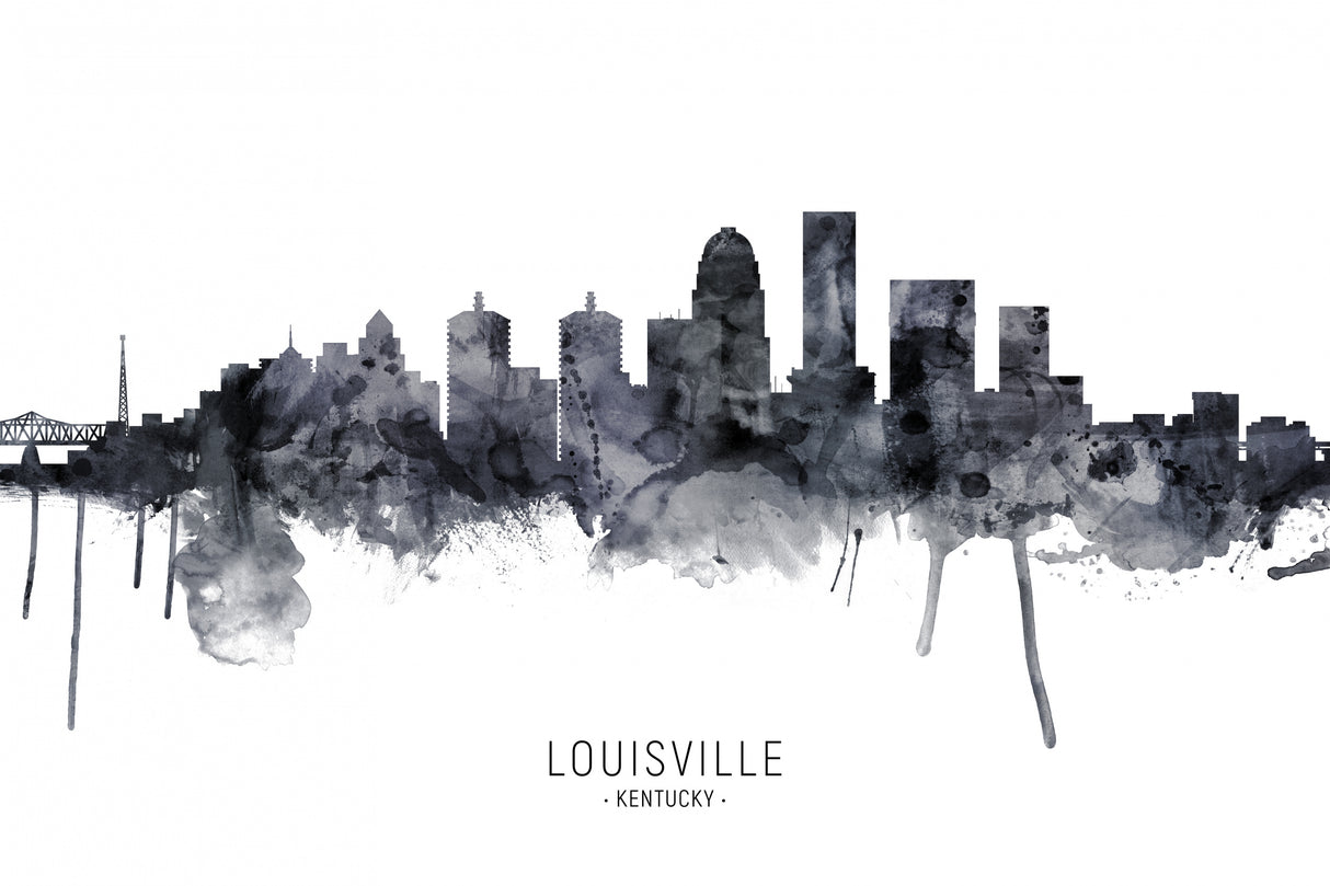 Louisville Kentucky Skyline Poster och Canvastavla