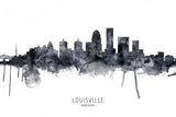 Louisville Kentucky Skyline Poster och Canvastavla