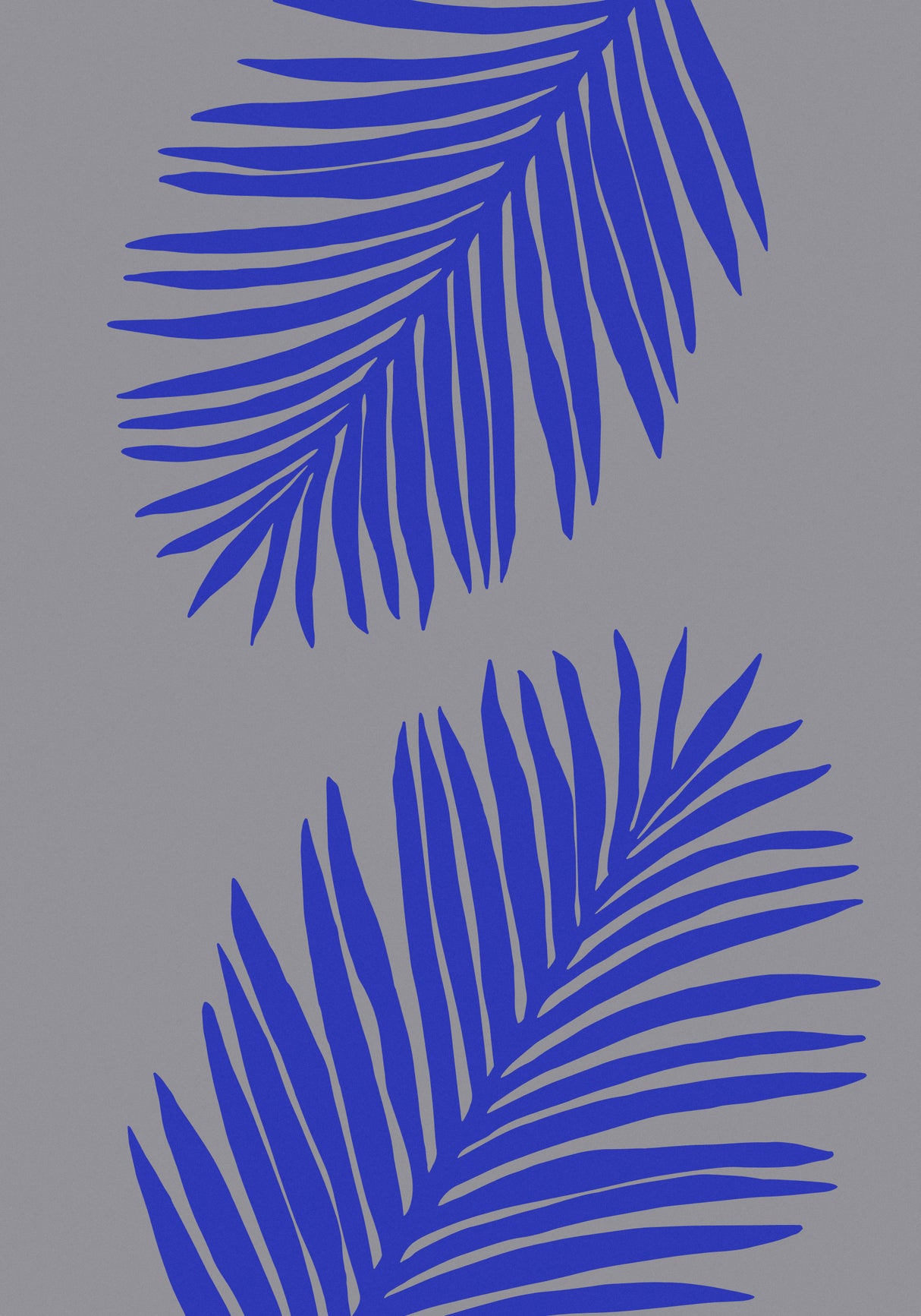 PALM LEAF 02 SOFT GRAY Poster och Canvastavla