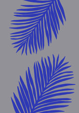 PALM LEAF 02 SOFT GRAY Poster och Canvastavla