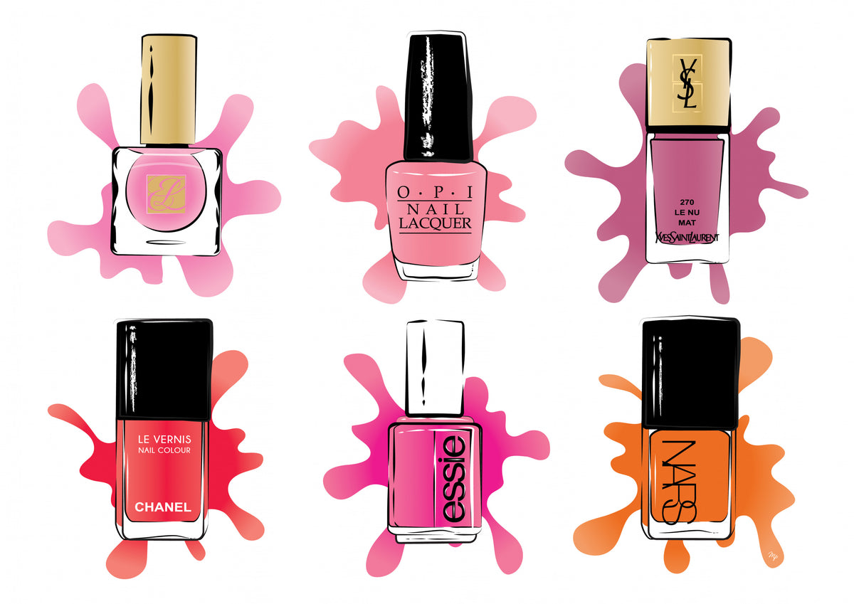 Nail Polishes Poster och Canvastavla